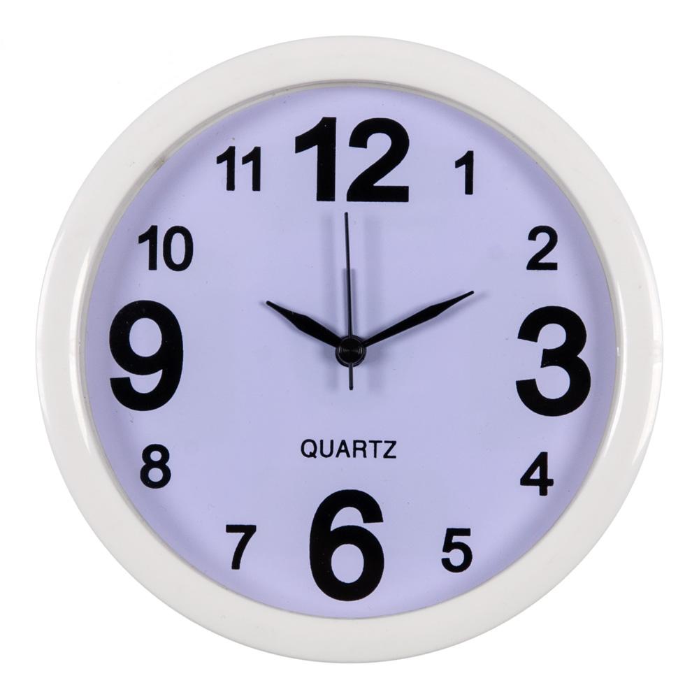 Часы будильник  B4-001 (диам 15 см) белый Классика
