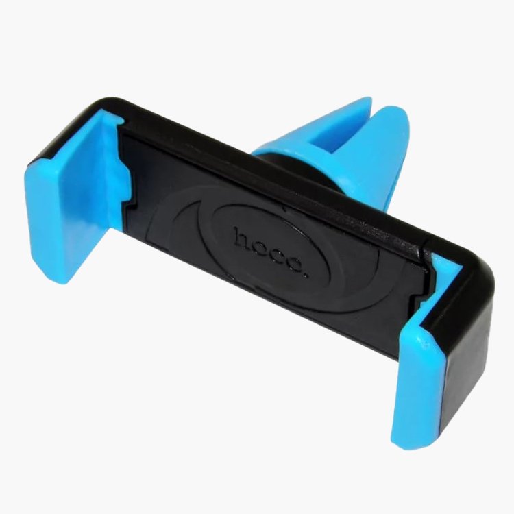 Держатель для смартфонов HOCO CPH01 black&blue (раздвижной, 3,5"-6,0", в решётку воздуховода)