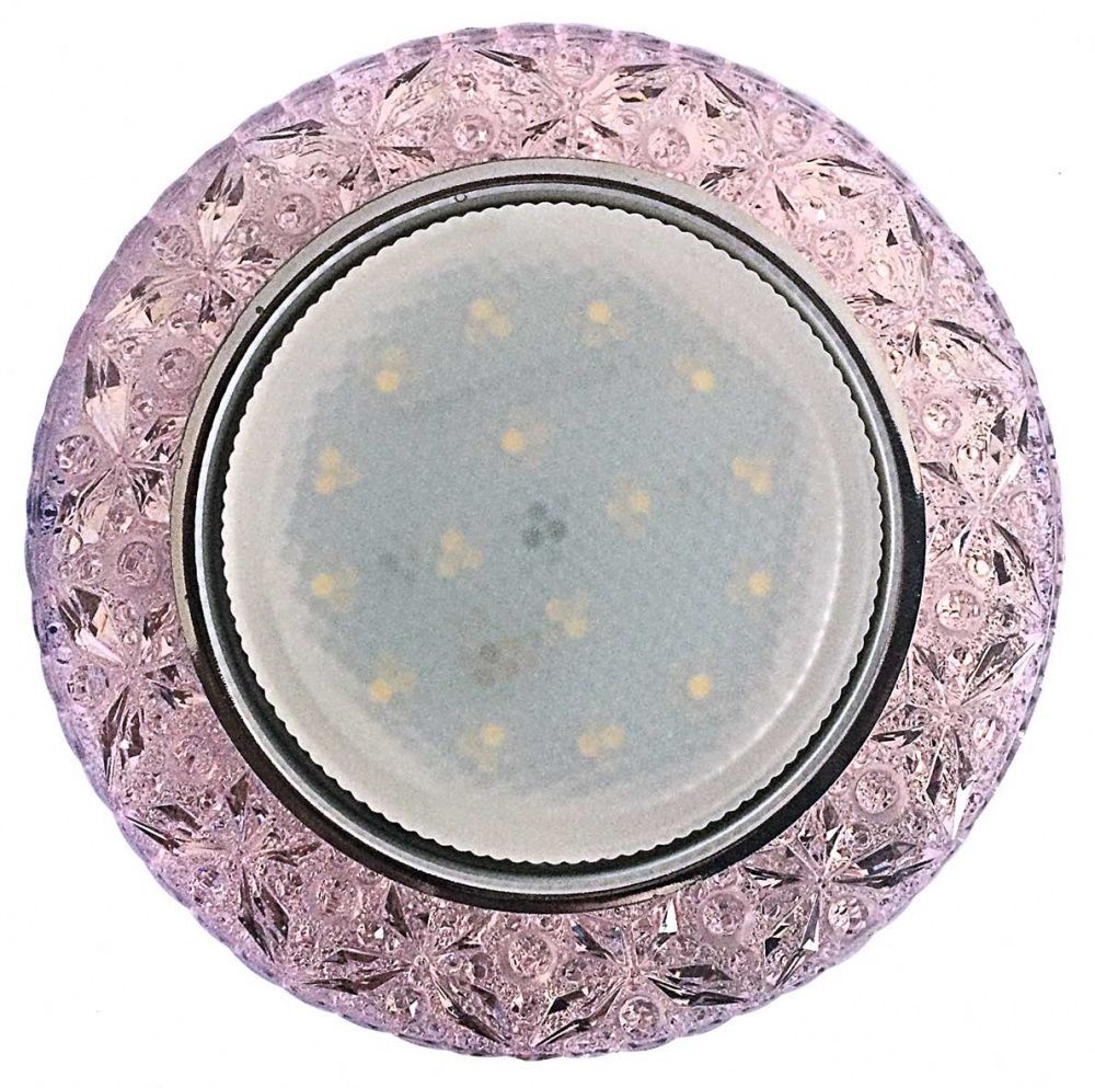 Светильник потолочный встраиваемый Спутник GX53 DECOR Венеция, цвет: светло-розовый/хром
