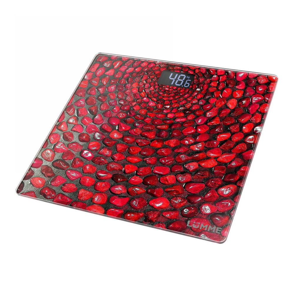 Весы напольные LUMME LU-1329 {new} красный коралл (электронные, LCD-диспл, 180 кг/100г) 10/уп