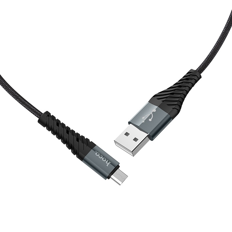 Кабель USB - micro USB HOCO X38 Чёрный  2.4A,1м
