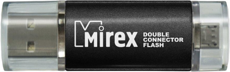 USB2.0 FlashDrives16Gb Mirex SMART BLACK с двойным разъемом USB/microUSB