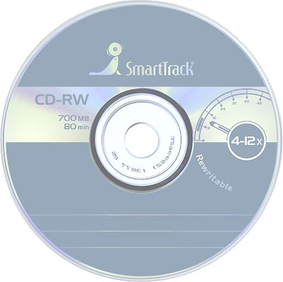 диск SMART TRACK CD-RW 4x-12x, Slim (5)