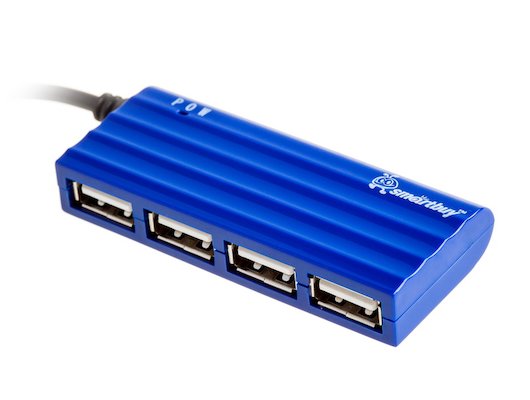 USB - Xaб SmartBuy 4 порта (SBHA-6810-B) голубой