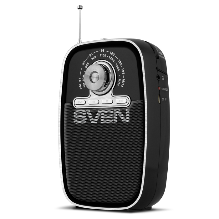 радиопр SVEN SRP-445 черн (3Вт, аккум, FM/AM, USB/SD,  акк)