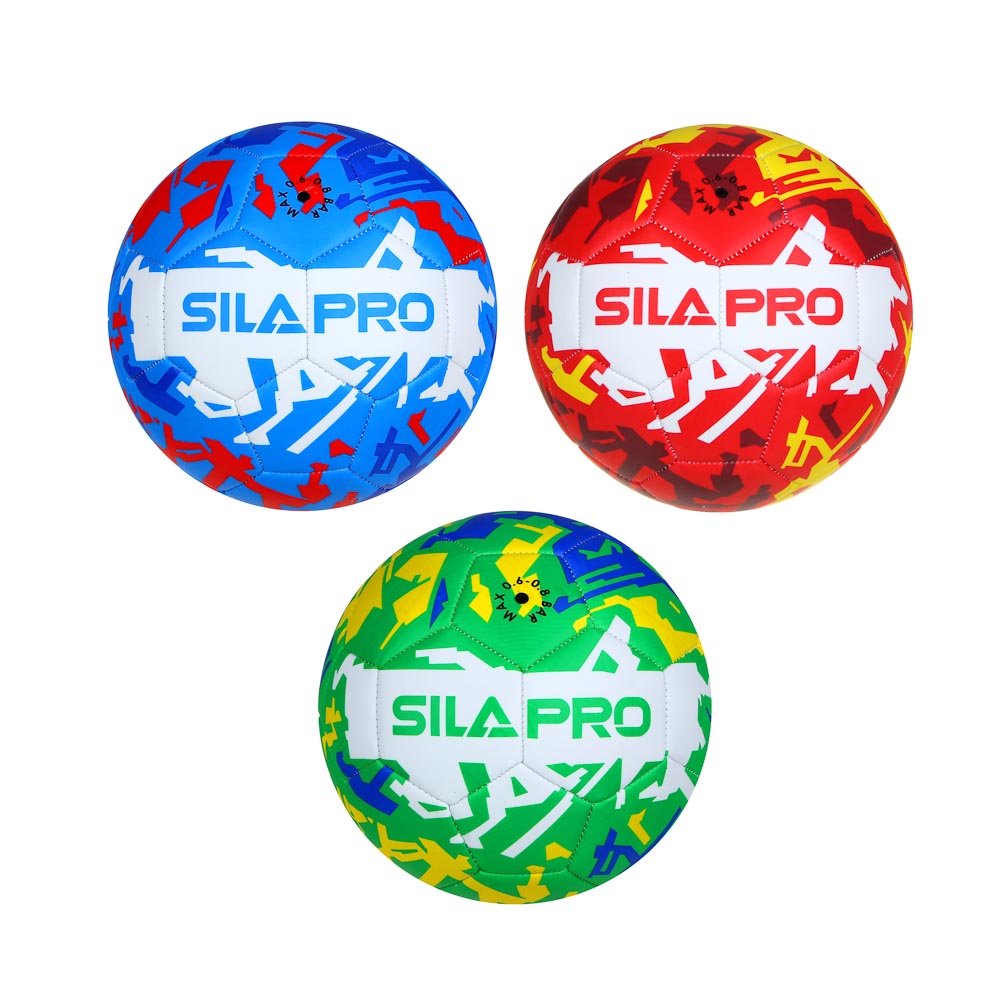 Мяч футбольный SILAPRO 22см, 5 р-р, 3сл, PU 3.0мм, 380г (+-10%)
