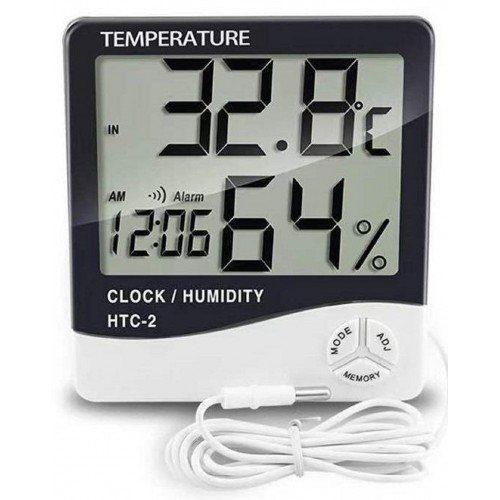 часы+термометр+гигрометр HTC-2