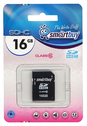 Пам. SDHC Card,16Gb, Class 10, Smart Buy