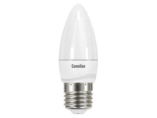 Эл. лампа светодиодная Camelion LED-C35- 7W-/845/E27(Свеча 7Вт 220В, аналог 60Вт) уп.1/10/100