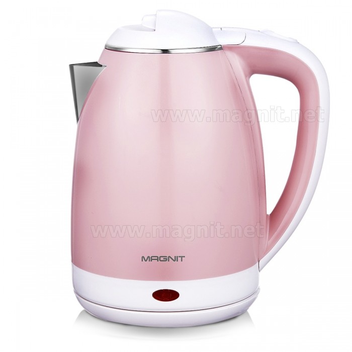 Чайник Magnit RMK-3205 двойные стенки нерж.+пластик розовый 2л 2.2кВт