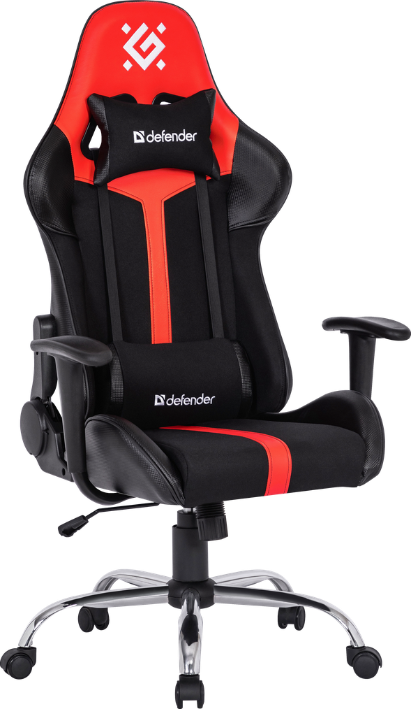 Кресло игровое  Racer черный/красный,полиуретан ,50мм  DEFENDER