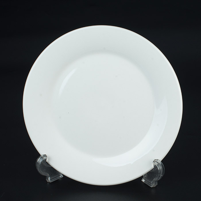 Тарелка белая фарфор плоская 8" 20см D31 (54176)