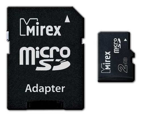 Пам.MicroSD, 2Gb Mirex Class 4 с адаптером