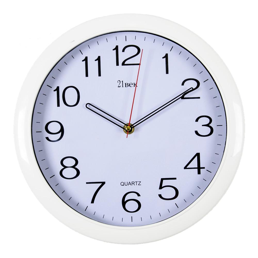 Часы настенные СН 6026 - WHITE Белые круглые (30х30)