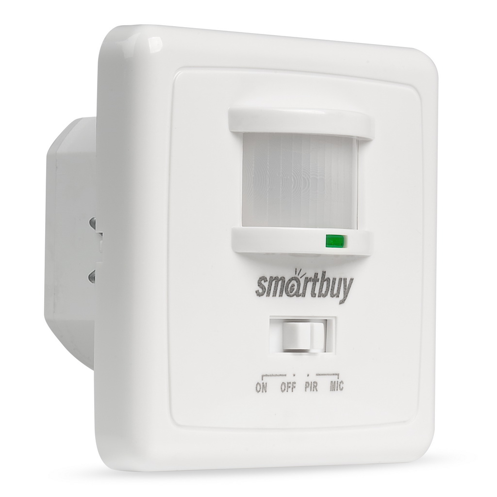 Инфракрасный датчик движения Smartbuy,  встраиваемый, 500Вт, до 9м IP20 (sbl-ms-003)