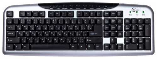 Клавиатура CBR KB 300M, 107+9 доп. кл., переключение языка 1й кнопкой (софт), USB
