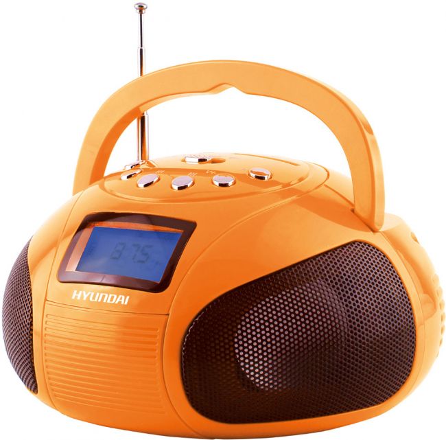 Магнитола Hyundai H-PAS120 оранжевый (6Вт MP3 FM(dig) USB/SD)