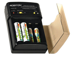 Зар уст Robiton Smart S100    (2,4  R3,R6,NiMh, NiCd, полностью автоматич, 800мА,220V/авто 12V)
