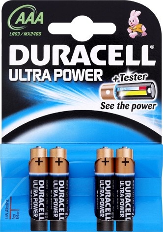 Бат LR3            Duracell Ultra Power BP-4 (40шт)