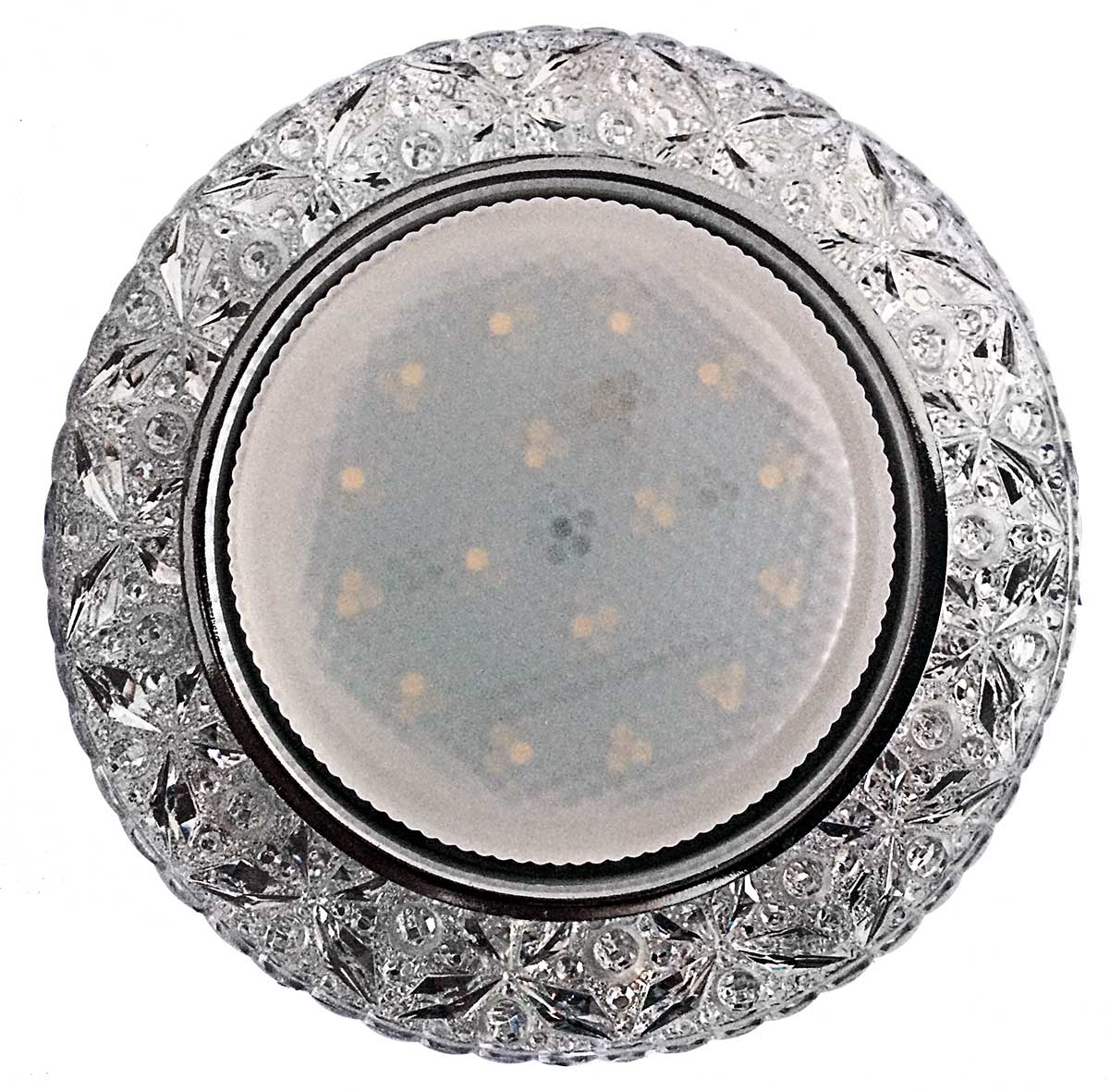 Светильник потолочный встраиваемый Спутник GX53 DECOR В, цвет: прозрачный/хром