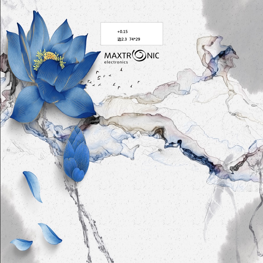 Весы напольные MAXTRONIC MAX-314 Синий цветок  (электрон, LCD, до 180кг/100г, подар уп) 10/уп