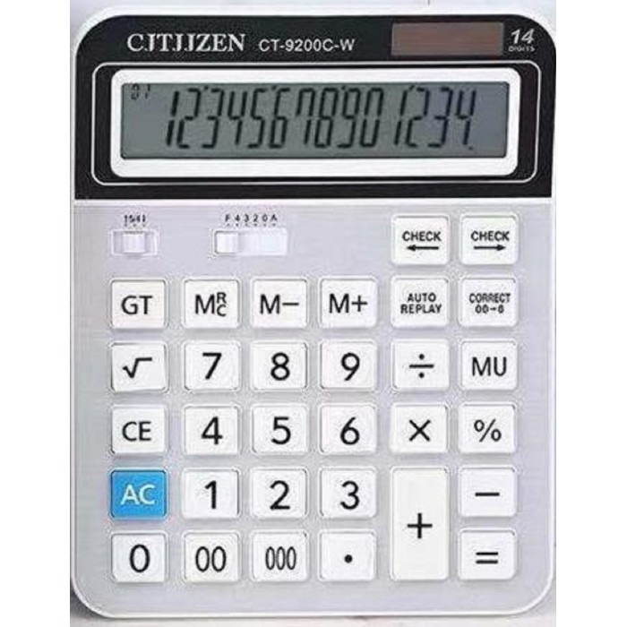 калькулятор CT-9200C-W (14 разр) настольный