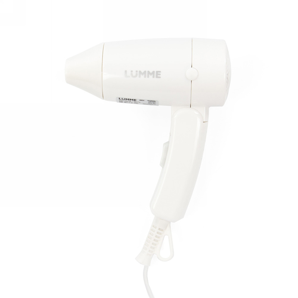 Фен   LUMME LU-1051 белыё жемчуг (800Вт, 2реж, складн ручка, концентр) (10/уп)