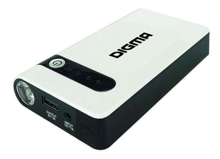 Пуско-зарядное устройство Digma DCB-100 (Li, 10000мАч до 400А, крокодилы, фонарь, USB)