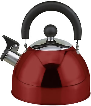 Чайник со свистком Mallony MAL-039-R нерж 2,5 литра, красный