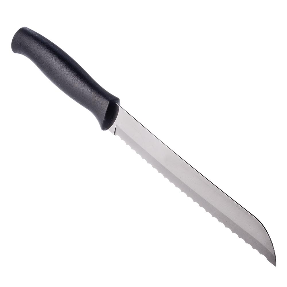 Нож кухон. Athus Нож для хлеба 18см, черная ручка 23082/007