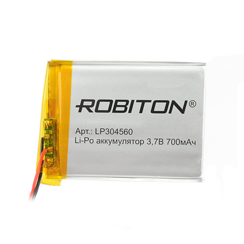 Акк  литиевый ROBITON LP304560 литий-полимер 3.7В 700мАч 3х45x50мм PK1