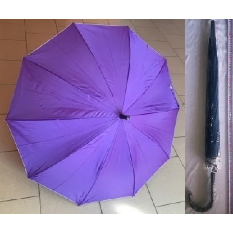 Зонт-трость полуавтомат, пластм ручка, 10 спиц, 97см, (044731) ткань