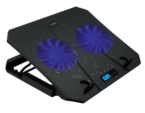 Подставка для ноутбука CBR CLP 15512D, до 15,6", 370x265x32 мм, с охлаждением, 2xUSB, вентиляторы 2