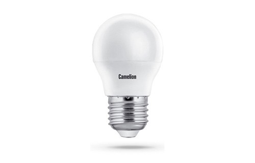 Эл. лампа светодиодная Camelion LED-G45- 8W-/845/E27(Шар 8Вт 220В, аналог 75Вт) уп.1/10/100