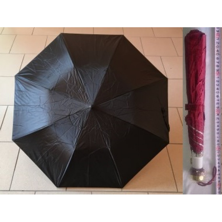 Зонт  полуавтомат, пластм ручка, 8 спиц, 90см, (044747) ткань