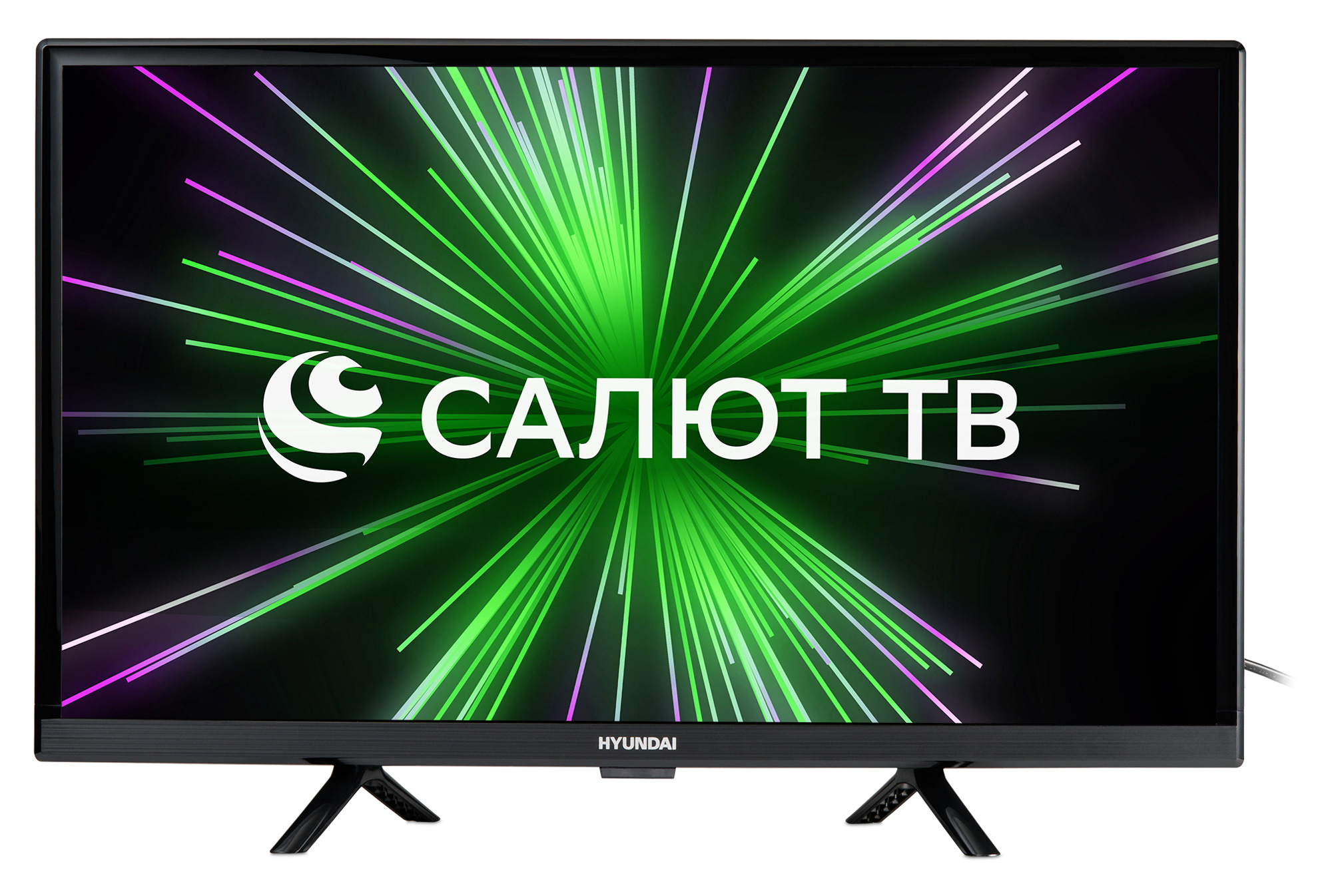 LCD телевизор  Hyundai 24" H-LED24BS5001 Smart Салют ТВ черный HD DVB-T2/C/S/S2 (RUS)