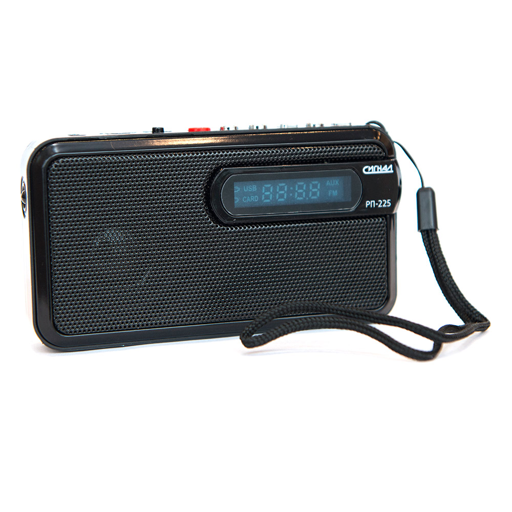 радиопр Сигнал РП-225, USB, SD, дисплей (3*АА батареек, от сети только зарядка, акб400мА/ч, Фонарик