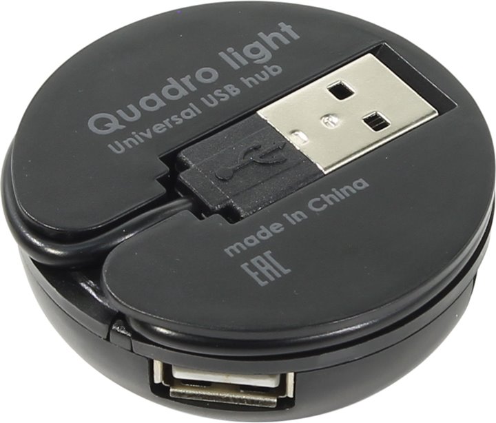 USB разветвитель DEFENDER QUADRO LIGHT USB2.0, 4 порта, подсветка