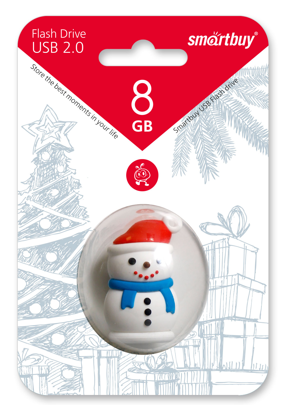 USB2.0 FlashDrives 8Gb Smart Buy Snowman (Снеговик)