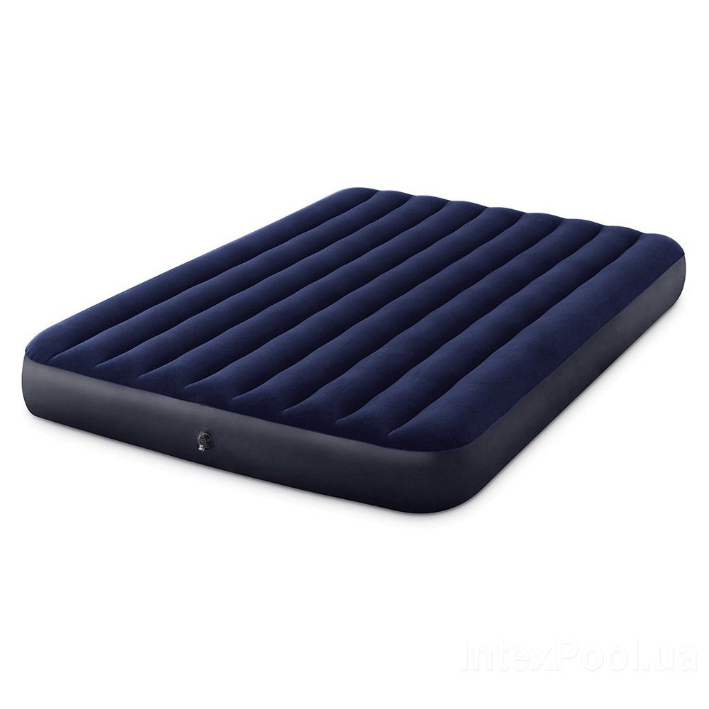Кровать надувная Classic downy (Fiber tech) Квин, 1,52м x 2,03м x 25см, INTEX 64759