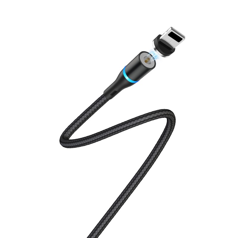Кабель USB - 8pin BOROFONE BU16 Чёрный Магнитный (2,4А, для iPhone5/6/7) 1,2м