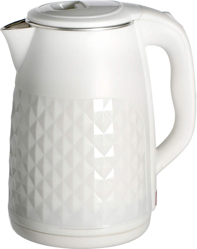 Чайник  MAXTRONIC MAX-1011 белый (2,5л !!!, двойн стенки, диск 1,8кВт) 12/уп