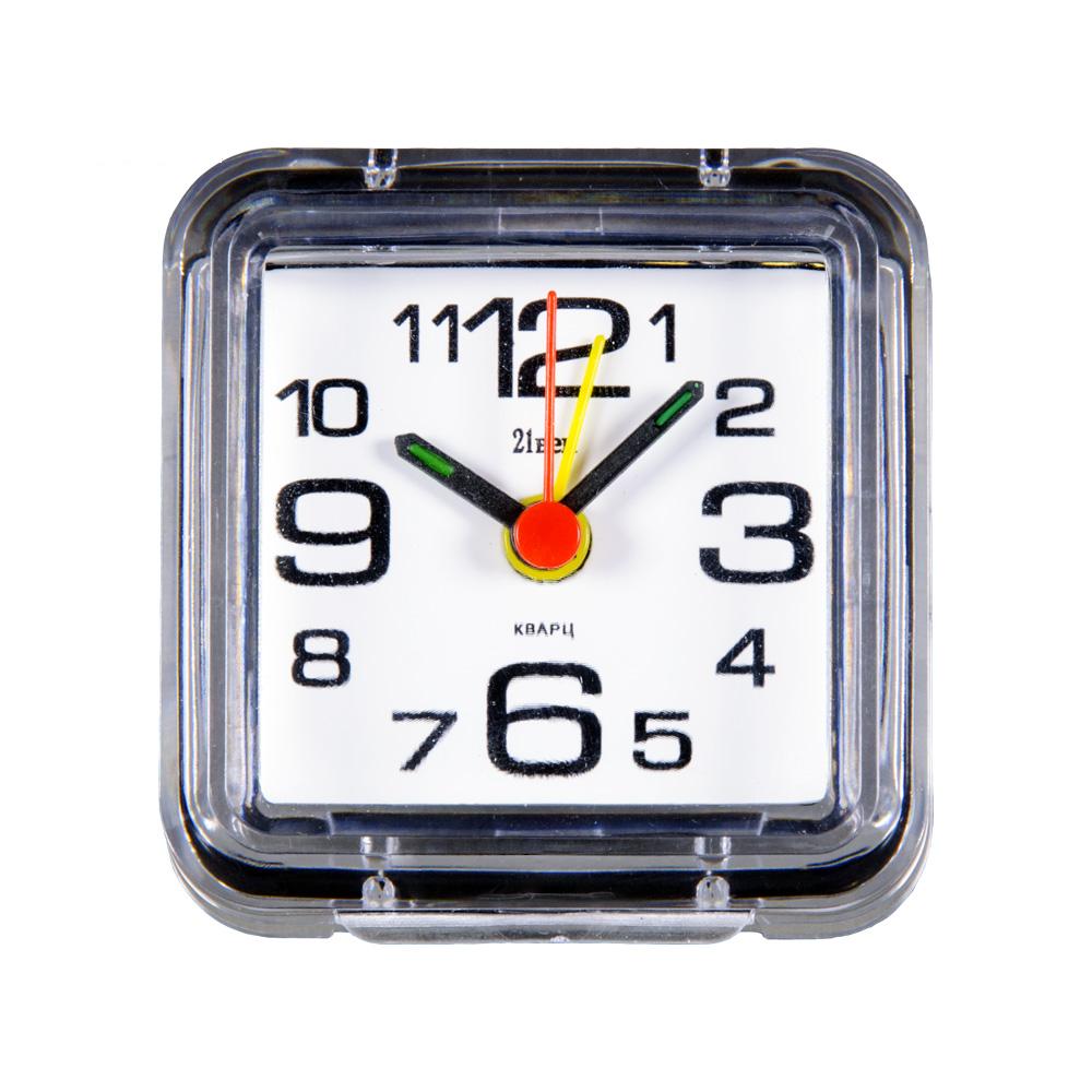 Часы будильник  B1-001 (7х7 см) серый