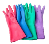 Перчатки  резиновые Латекс, цветн., не опудр, р. M  уп 12/240шт