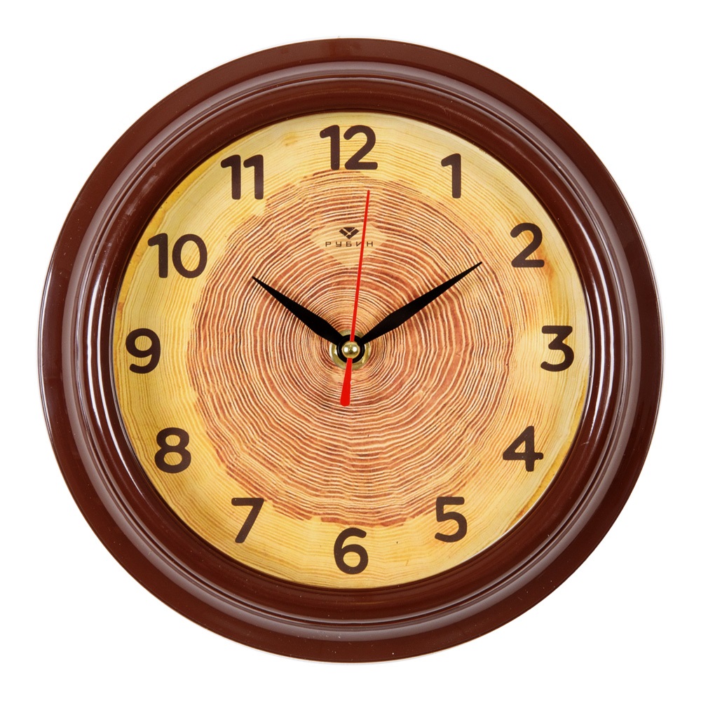 Часы настенные СН 2121 - 152 Срез дерева (21x21) (10)
