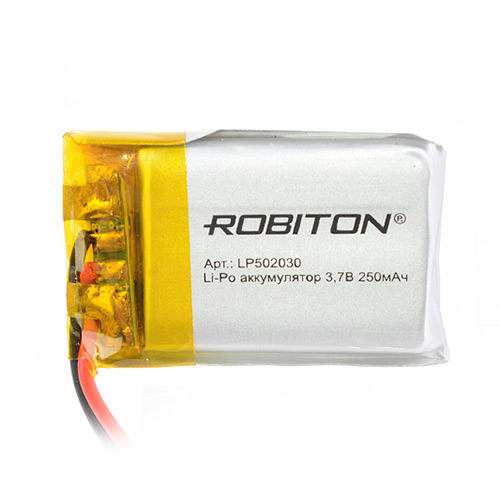 Акк  литиевый ROBITON LP502030 литий-полимер 3.7В 250мАч 5х20x30мм PK1