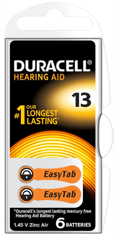 Бат ZA 13  Duracell  (для слух аппар,BL-6, 1.45V,уп. 60шт/600)