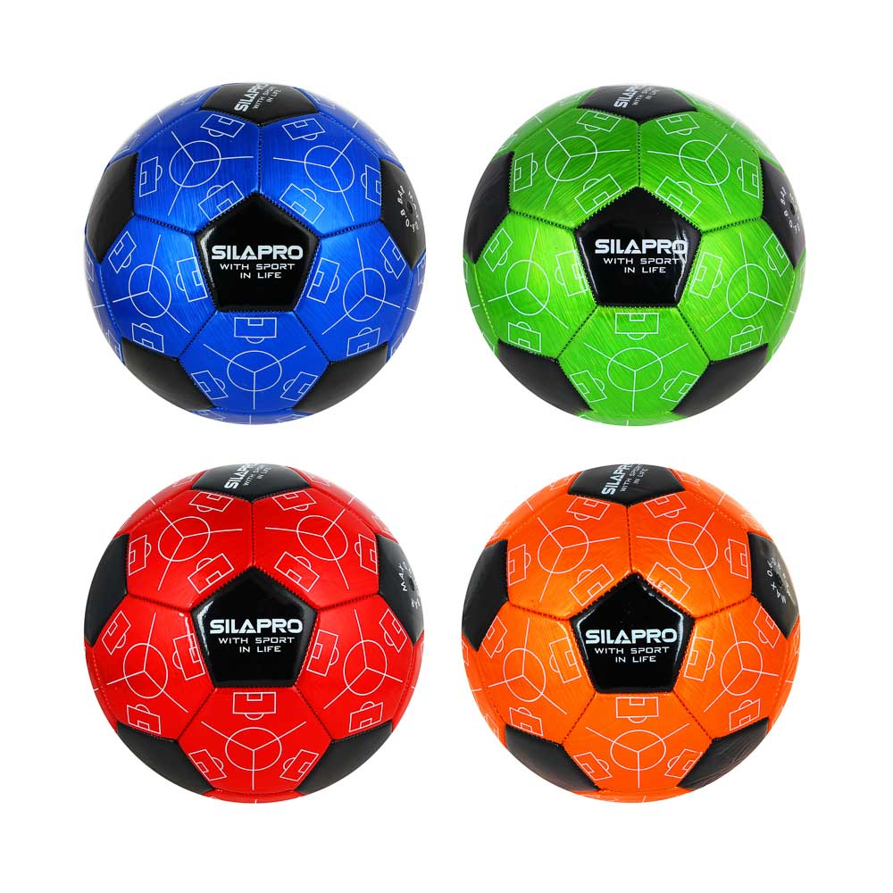 Мяч футбольный SILAPRO 22см, 5 р-р, 2сл, PU 3.0мм, 360г (+-10%)