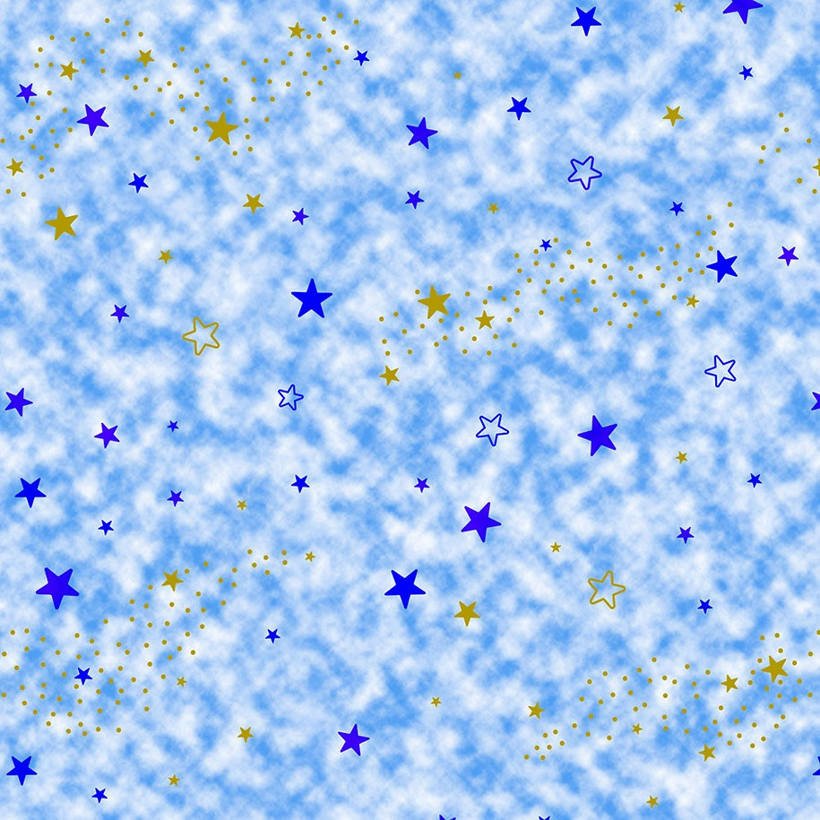 Пленка самоклеющаяся Grace 59022-45 звезды на голубом, повышенная плотность, 45см/8м