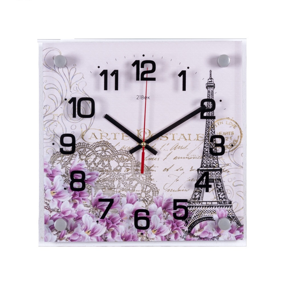 Часы настенные СН 2525 - 1240 Из Парижа с любовью квадратные (25х25) (5)